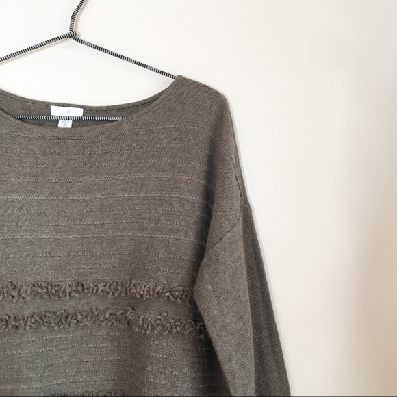 J. Jill Faye Fringed Sweater Brown Sz Extra Small - Picture 3 of 8